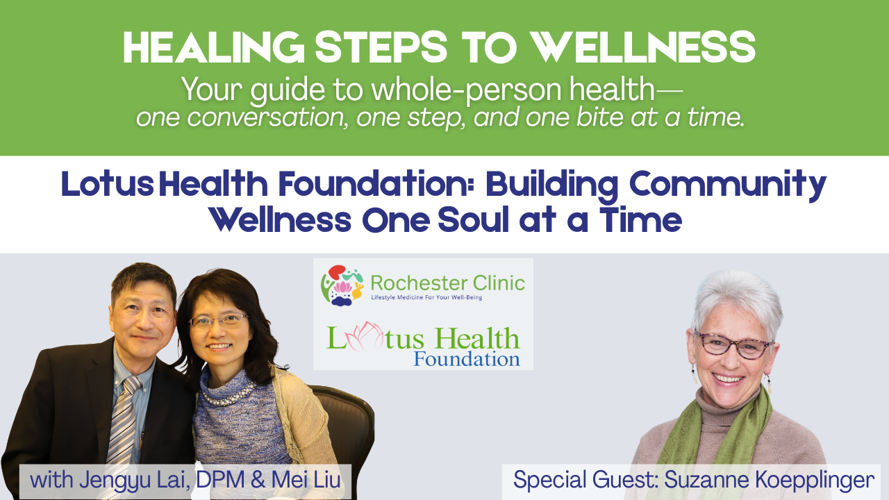 Lotus Health Foundation: Building Community Wellness One Soul at a Time Mei Liu and Dr. Jengyu Lai sit down with Suzanne Koepplinger